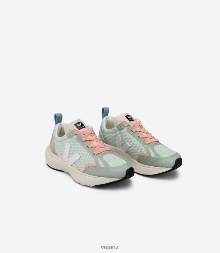 CANARY ELASTIC LACES ALVEOMESH MATCHA WHITE Kids Veja D42FZB390 Shoes