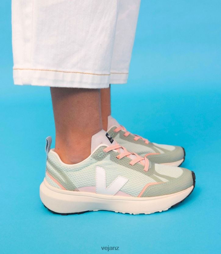 CANARY ELASTIC LACES ALVEOMESH MATCHA WHITE Kids Veja D42FZB390 Shoes