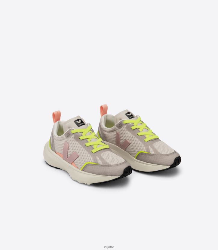CANARY ELASTIC LACES ALVEOMESH NATURAL BABE Kids Veja D42FZB388 Shoes