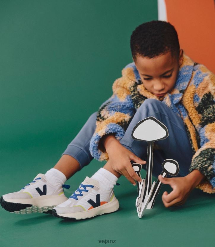 CANARY ELASTIC LACES ALVEOMESH WHITE NAUTICO Kids Veja D42FZB381 Shoes