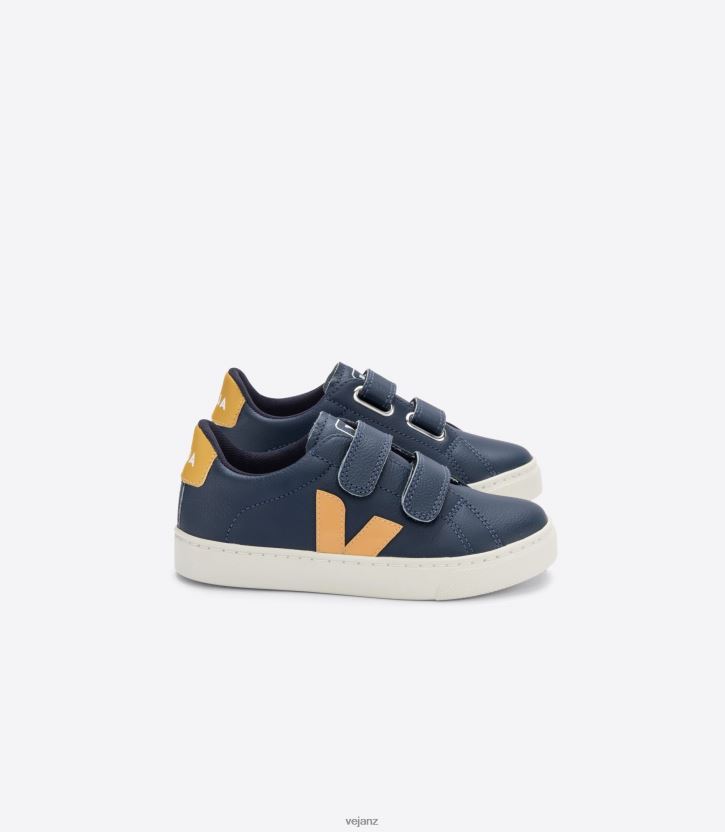 ESPLAR CHROMEFREE LEATHER NAUTICO MOUTARDE Kids Veja D42FZB339 Shoes