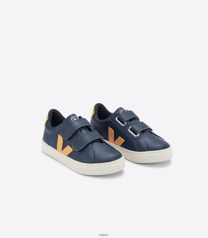 ESPLAR CHROMEFREE LEATHER NAUTICO MOUTARDE Kids Veja D42FZB339 Shoes