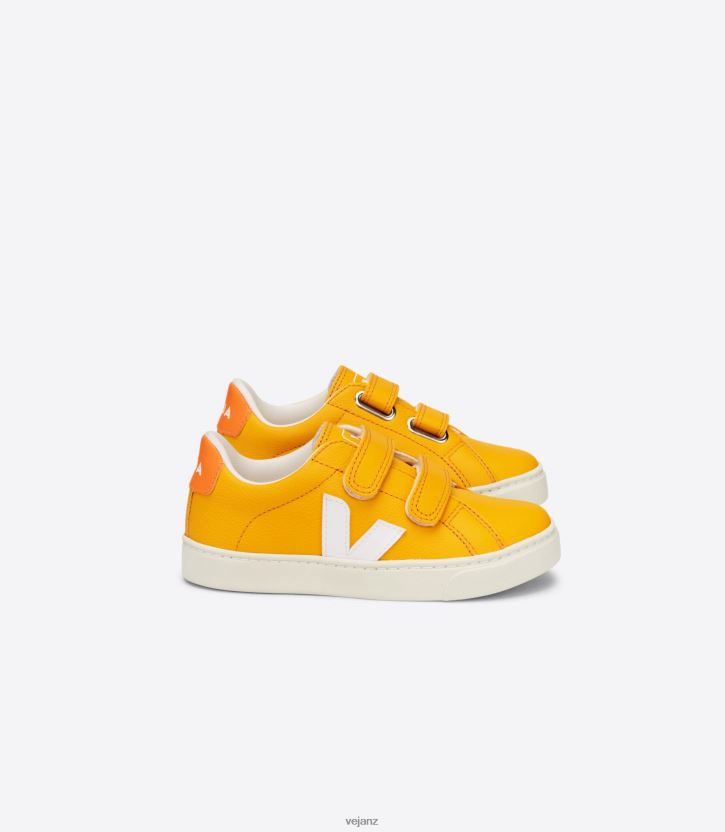 ESPLAR CHROMEFREE LEATHER OURO WHITE Kids Veja D42FZB338 Shoes