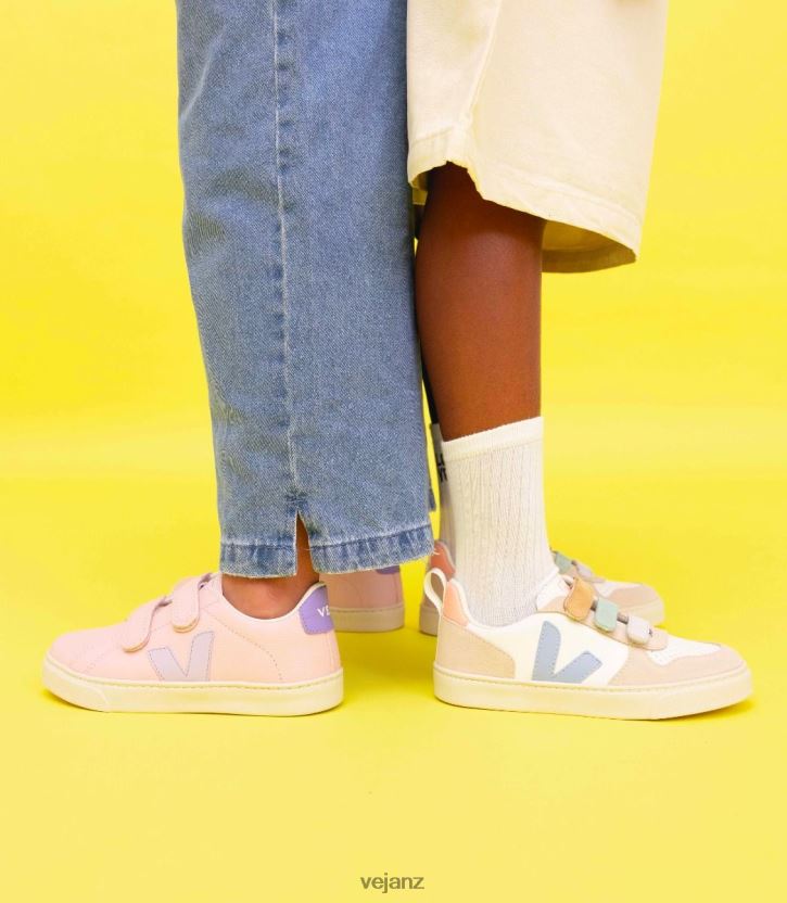 ESPLAR CHROMEFREE LEATHER PETALE PARME Kids Veja D42FZB334 Shoes