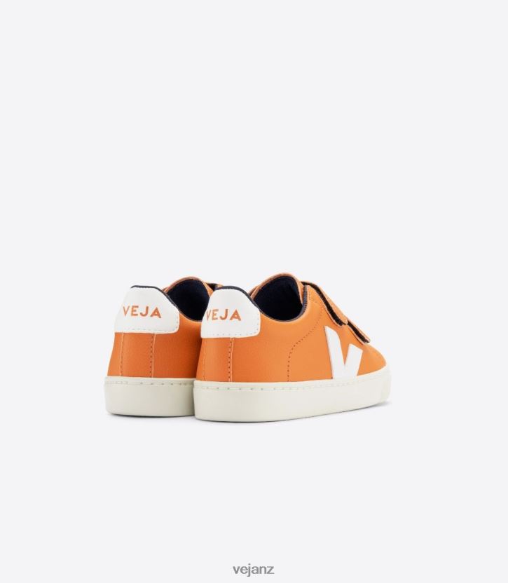 ESPLAR CHROMEFREE LEATHER PUMPKIN WHITE Kids Veja D42FZB333 Shoes