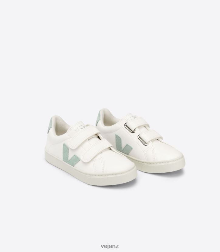 ESPLAR CHROMEFREE LEATHER WHITE MATCHA Kids Veja D42FZB329 Shoes