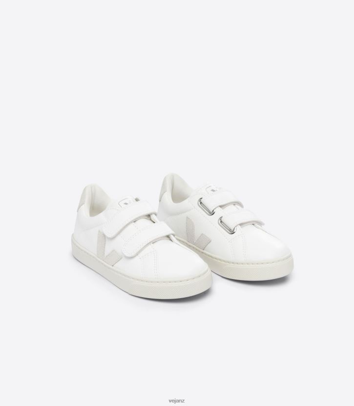 ESPLAR CHROMEFREE LEATHER WHITE NATURAL Kids Veja D42FZB324 Shoes