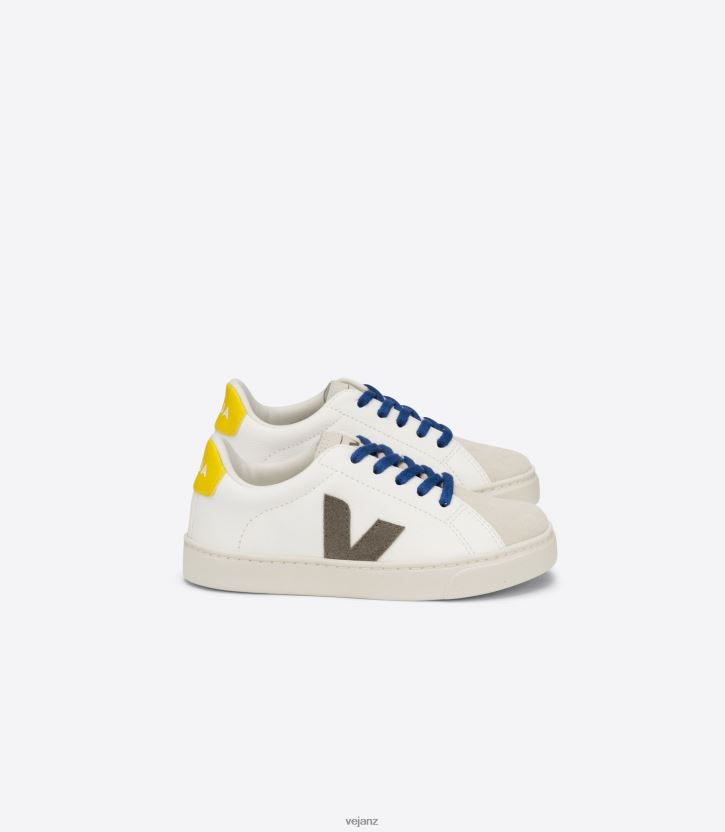 ESPLAR LACES CHROMEFREE LEATHER WHITE MOONROCK TONIC Kids Veja D42FZB331 Shoes