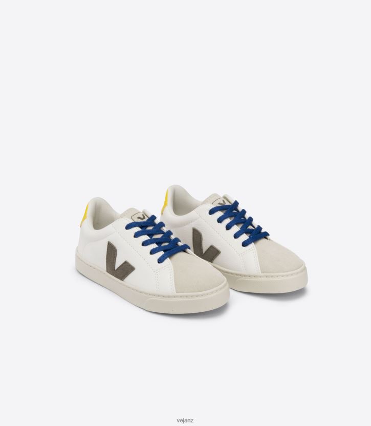 ESPLAR LACES CHROMEFREE LEATHER WHITE MOONROCK TONIC Kids Veja D42FZB331 Shoes