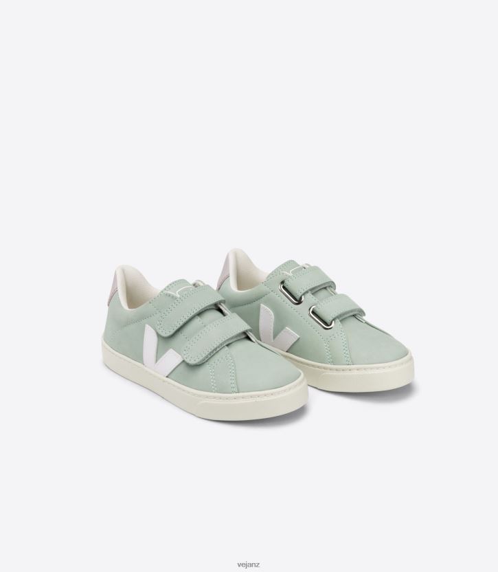 ESPLAR NUBUCK MATCHA WHITE Kids Veja D42FZB340 Shoes
