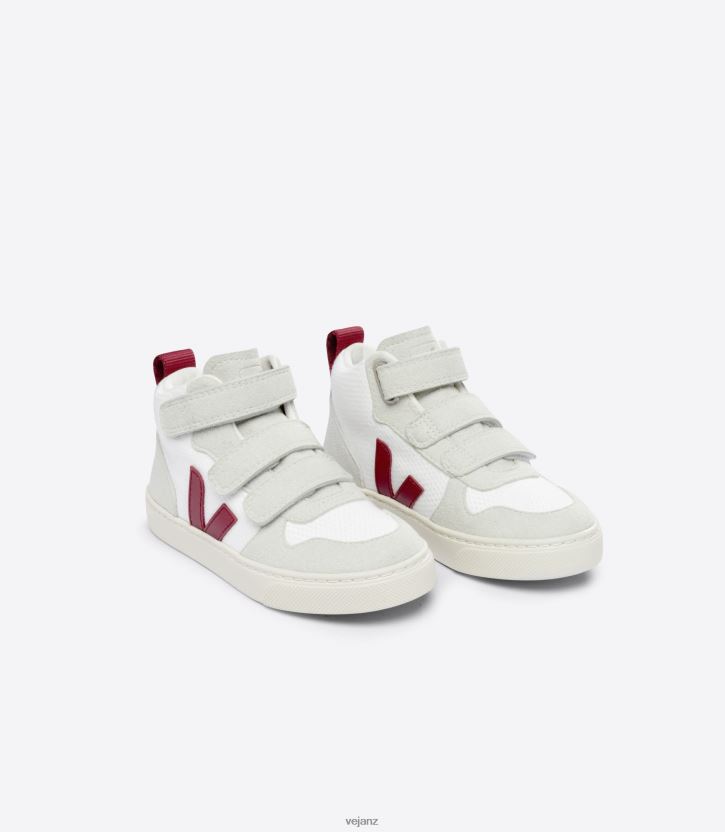 V-10 MID B-MESH WHITE MARSALA Kids Veja D42FZB343 Shoes