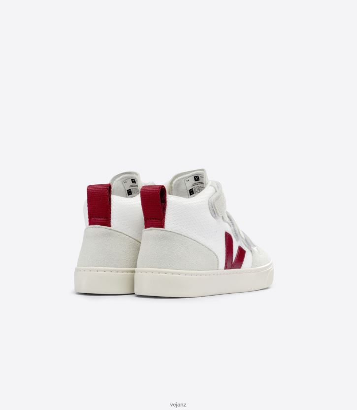 V-10 MID B-MESH WHITE MARSALA Kids Veja D42FZB343 Shoes