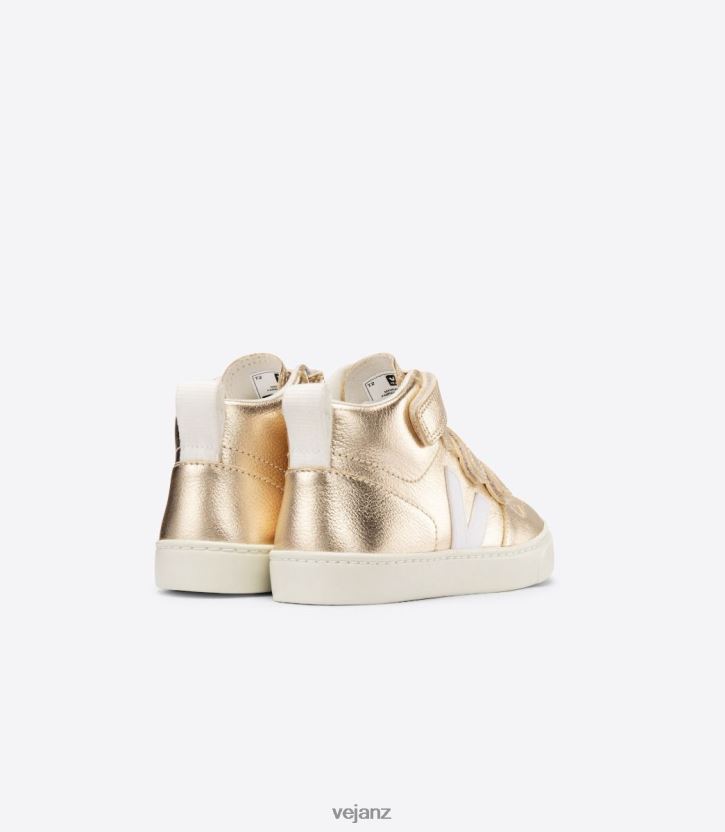 V-10 MID CHROMEFREE LEATHER PLATINE WHITE Kids Veja D42FZB347 Shoes