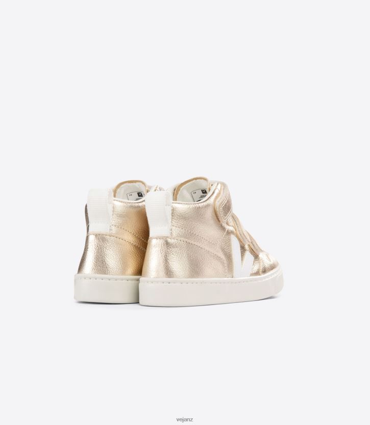 V-10 MID CHROMEFREE LEATHER PLATINE WHITE Kids Veja D42FZB351 Shoes