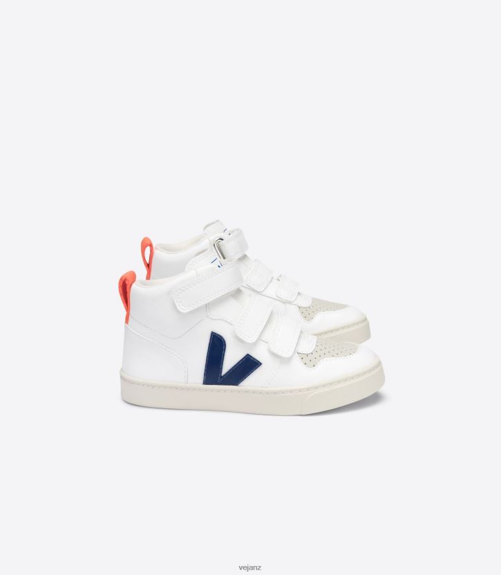 V-10 MID CWL WHITE COBALT ORANGE FLUO Kids Veja D42FZB346 Shoes