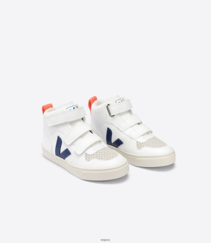 V-10 MID CWL WHITE COBALT ORANGE FLUO Kids Veja D42FZB346 Shoes