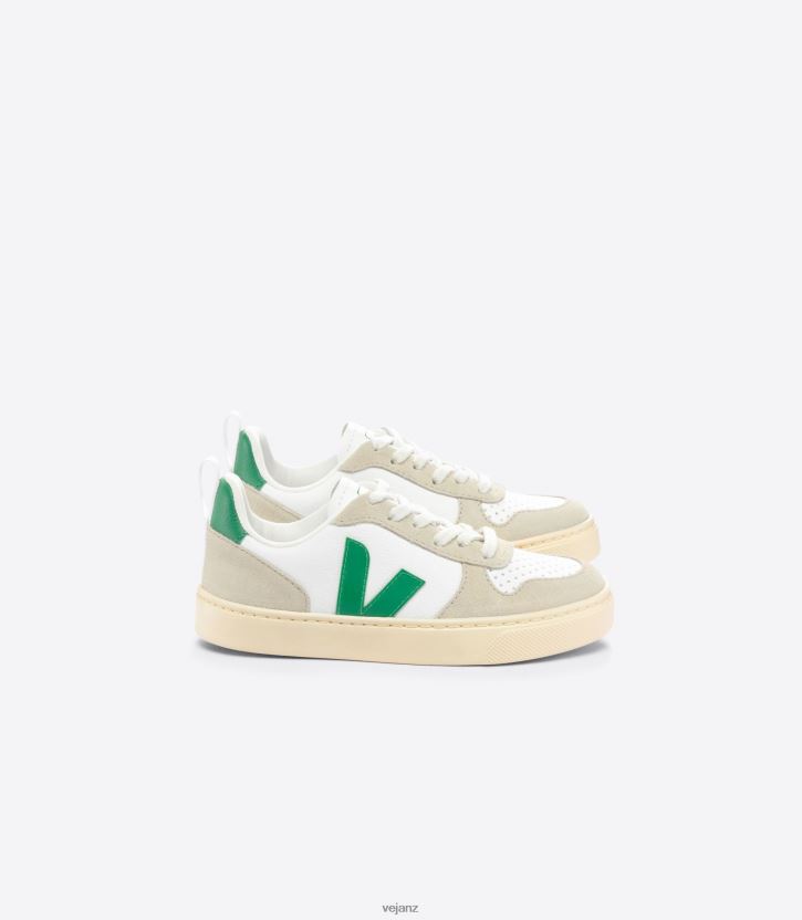 V-10 CHROMEFREE LEATHER WHITE EMERAUDE ALMOND Kids Veja D42FZB357 Shoes