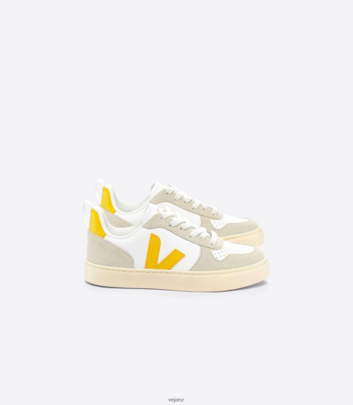 V-10 CHROMEFREE LEATHER WHITE OURO ALMOND Kids Veja D42FZB358 Shoes
