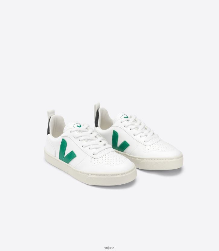 V-10 LACES CWL WHITE EMERAUDE BLACK Kids Veja D42FZB368 Shoes