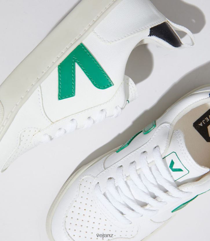 V-10 LACES CWL WHITE EMERAUDE BLACK Kids Veja D42FZB368 Shoes