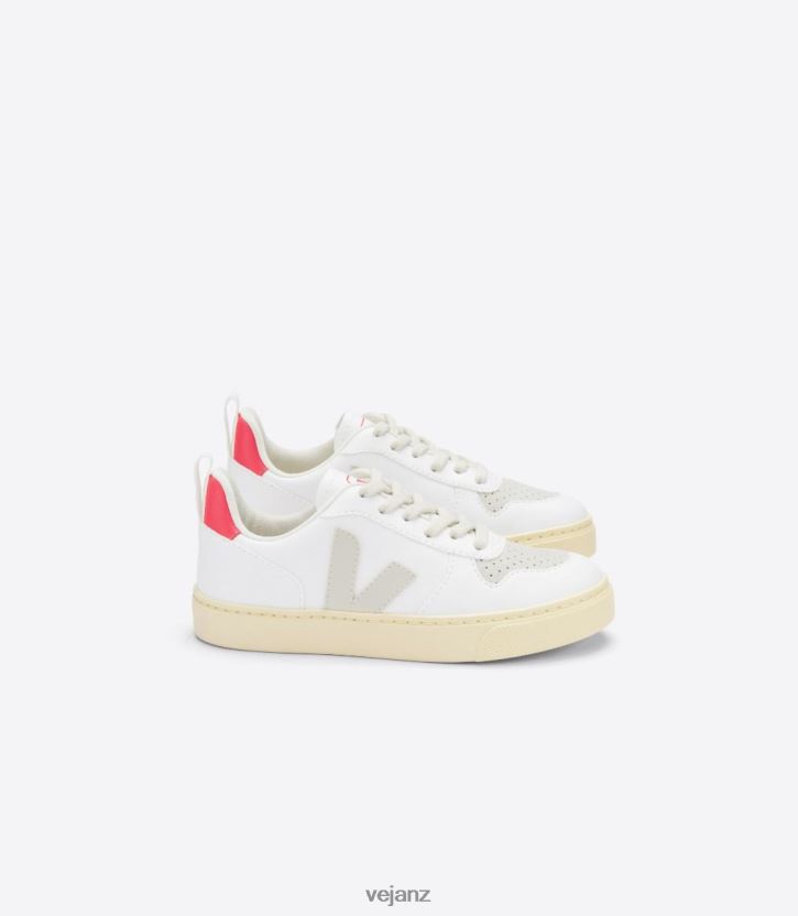 V-10 LACES CWL WHITE PIERRE ROSE FLUO Kids Veja D42FZB367 Shoes