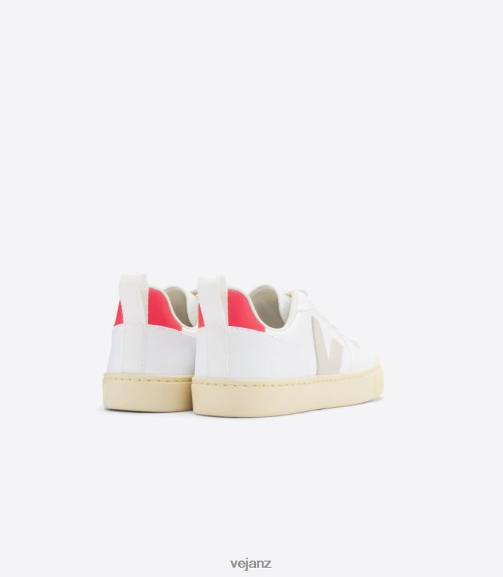 V-10 LACES CWL WHITE PIERRE ROSE FLUO Kids Veja D42FZB367 Shoes