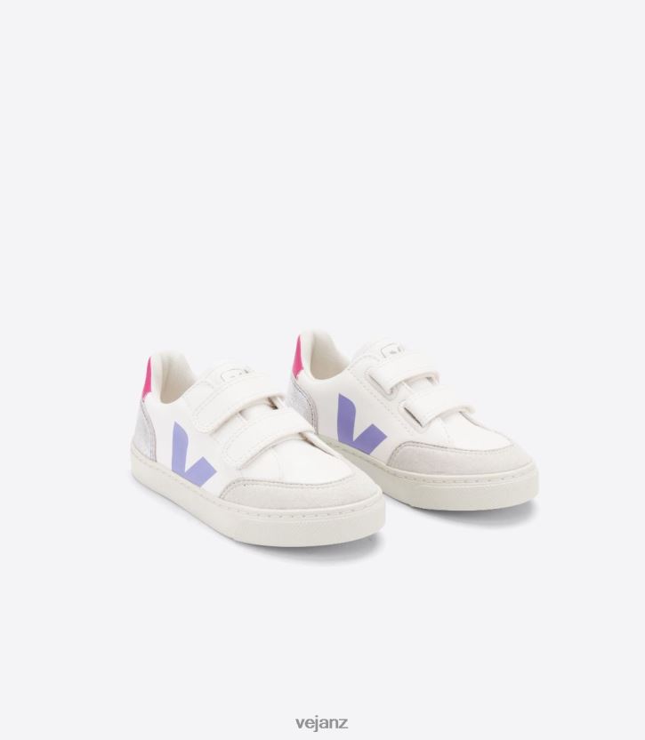 V-12 CHROMEFREE LEATHER MULTICO SILVER Kids Veja D42FZB307 Shoes