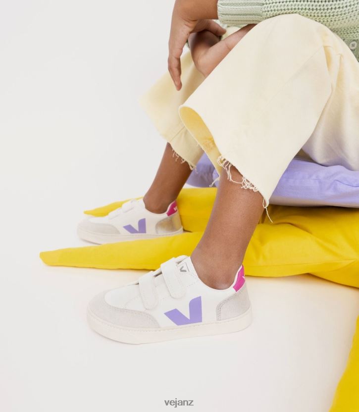 V-12 CHROMEFREE LEATHER MULTICO SILVER Kids Veja D42FZB307 Shoes