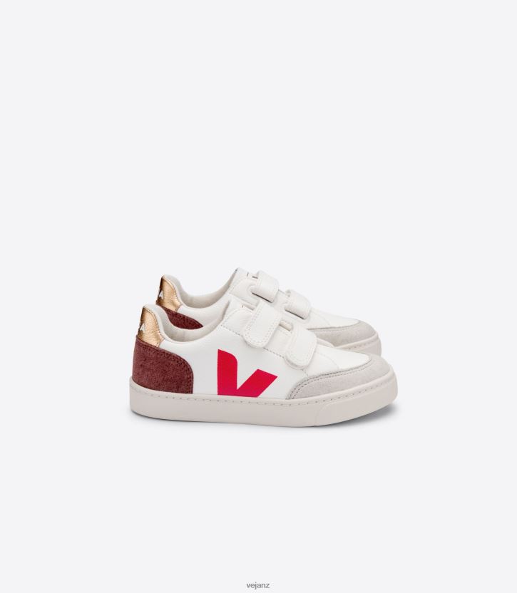 V-12 CHROMEFREE LEATHER WHITE MULTICO DRIED PETAL Kids Veja D42FZB305 Shoes