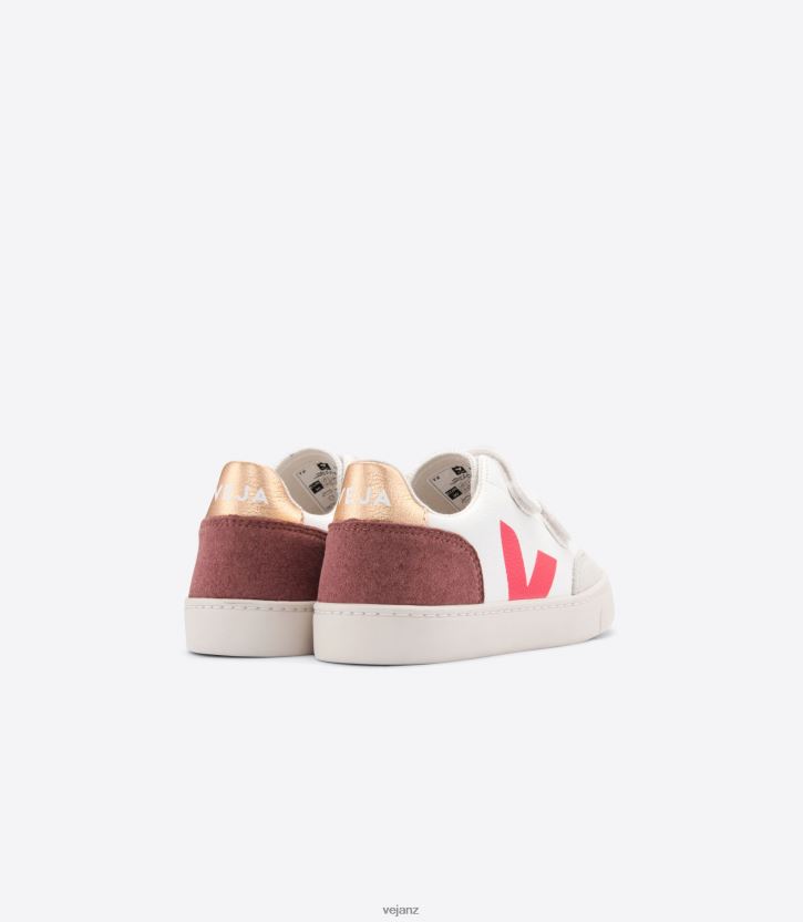 V-12 CHROMEFREE LEATHER WHITE MULTICO DRIED PETAL Kids Veja D42FZB305 Shoes