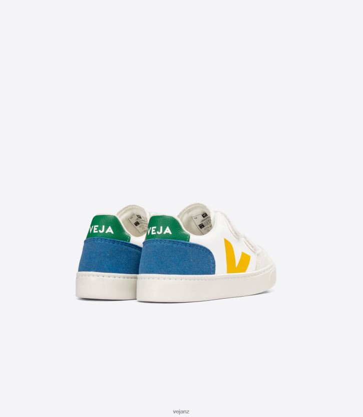 V-12 CHROMEFREE LEATHER WHITE MULTICO INDIGO Kids Veja D42FZB302 Shoes