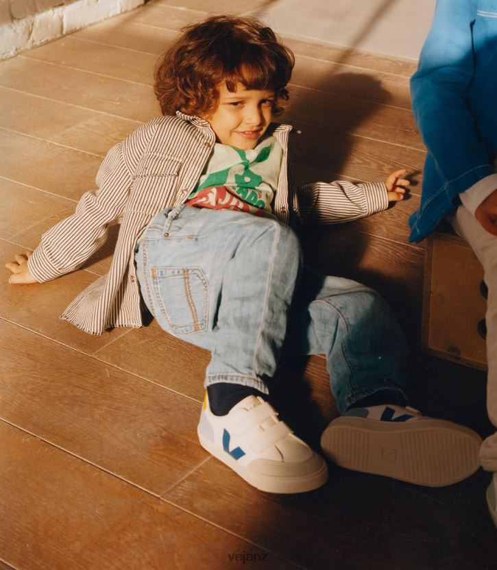 V-12 CHROMEFREE LEATHER WHITE MULTICO Kids Veja D42FZB309 Shoes