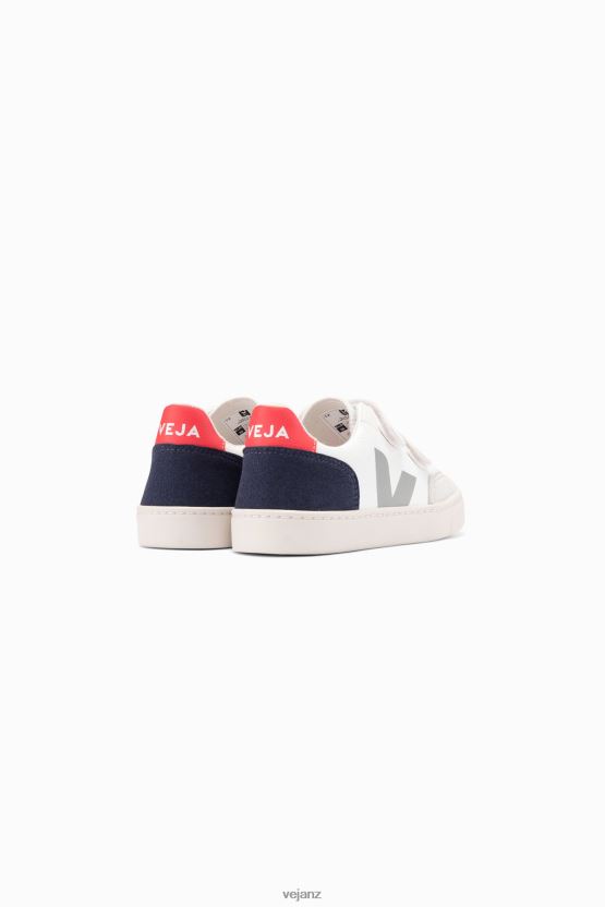 V-12 CHROMEFREE LEATHER WHITE MULTICO NAUTICO Kids Veja D42FZB310 Shoes