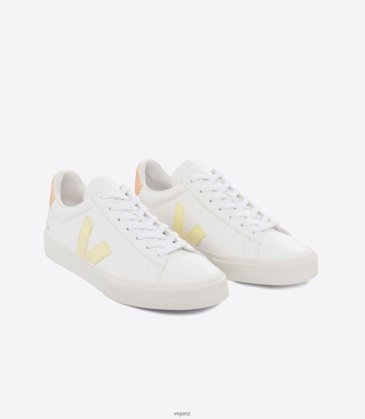 CAMPO CHROMEFREE LEATHER WHITE SUN PEACH Men Veja D42FZB19 Shoes