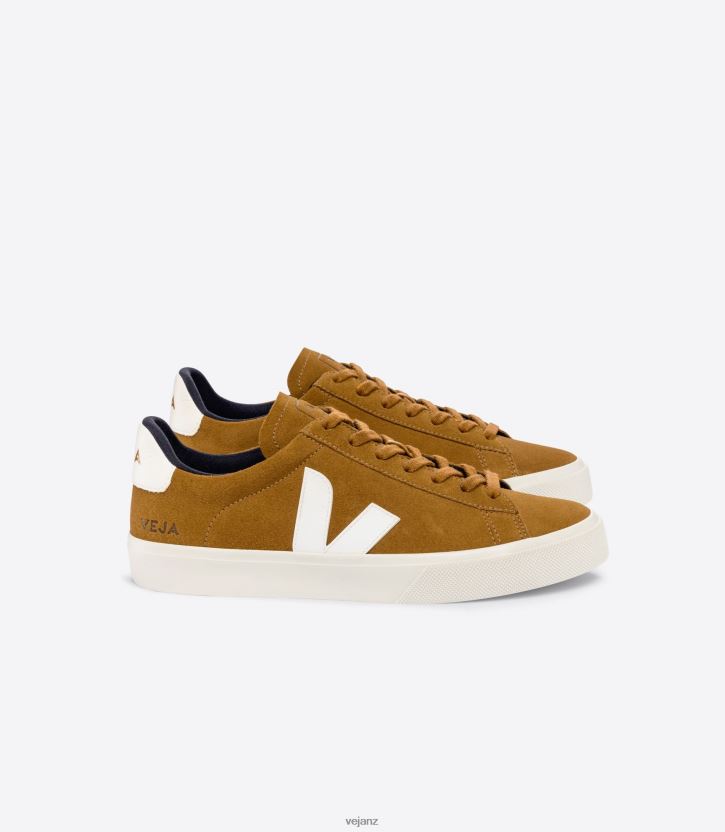 CAMPO SUEDE CAMEL WHITE Men Veja D42FZB10 Shoes