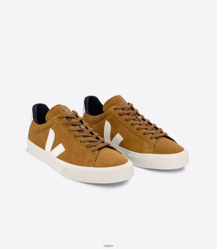CAMPO SUEDE CAMEL WHITE Men Veja D42FZB10 Shoes