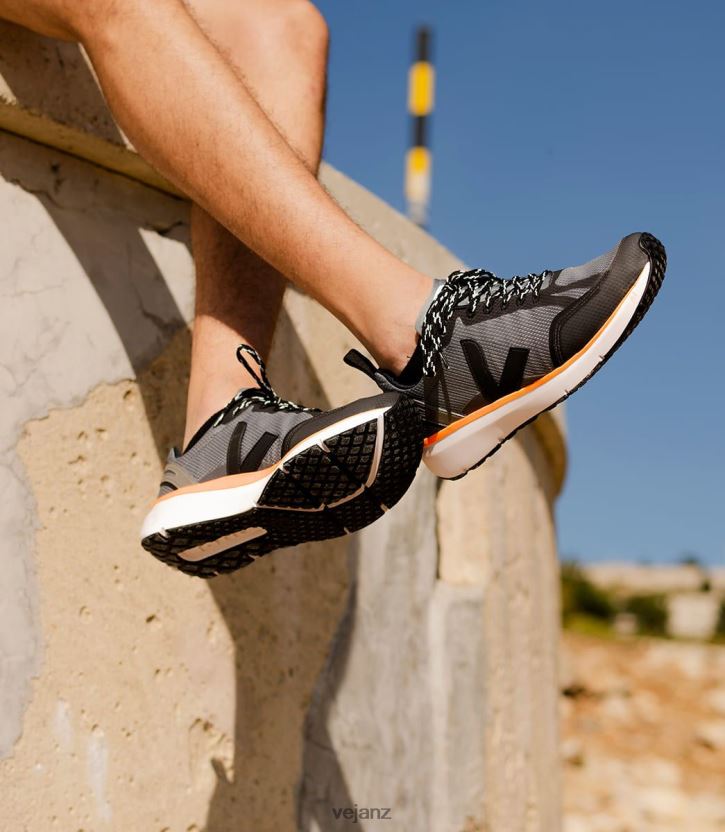 CONDOR 2 ALVEOMESH CONCRETE BLACK NEON ORANGE Men Veja D42FZB195 Shoes