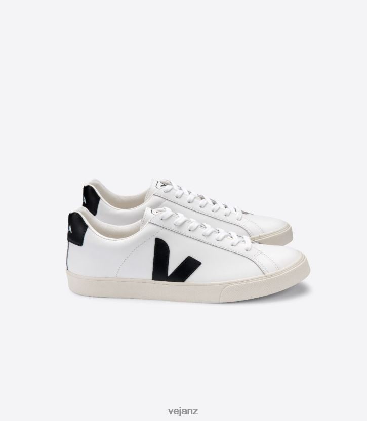 ESPLAR LEATHER WHITE BLACK Men Veja D42FZB91 Shoes