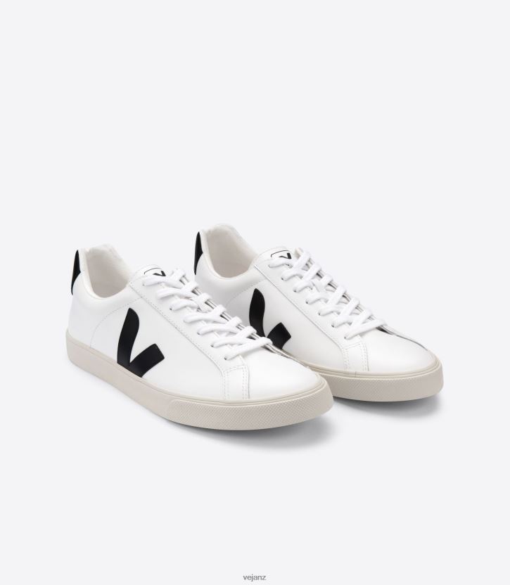 ESPLAR LEATHER WHITE BLACK Men Veja D42FZB91 Shoes