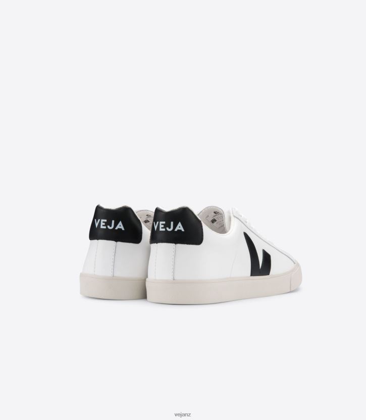 ESPLAR LEATHER WHITE BLACK Men Veja D42FZB91 Shoes