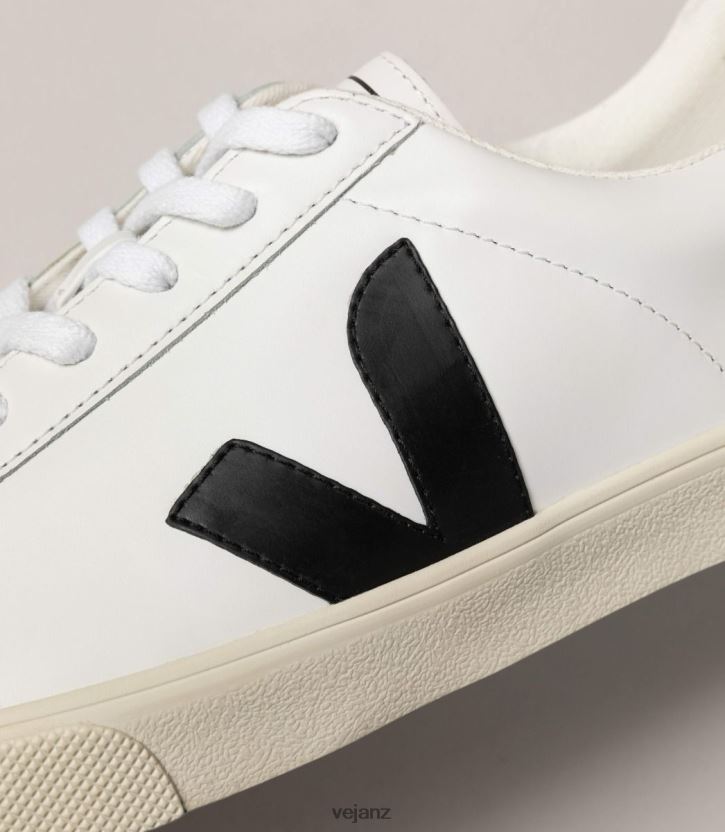 ESPLAR LEATHER WHITE BLACK Men Veja D42FZB91 Shoes