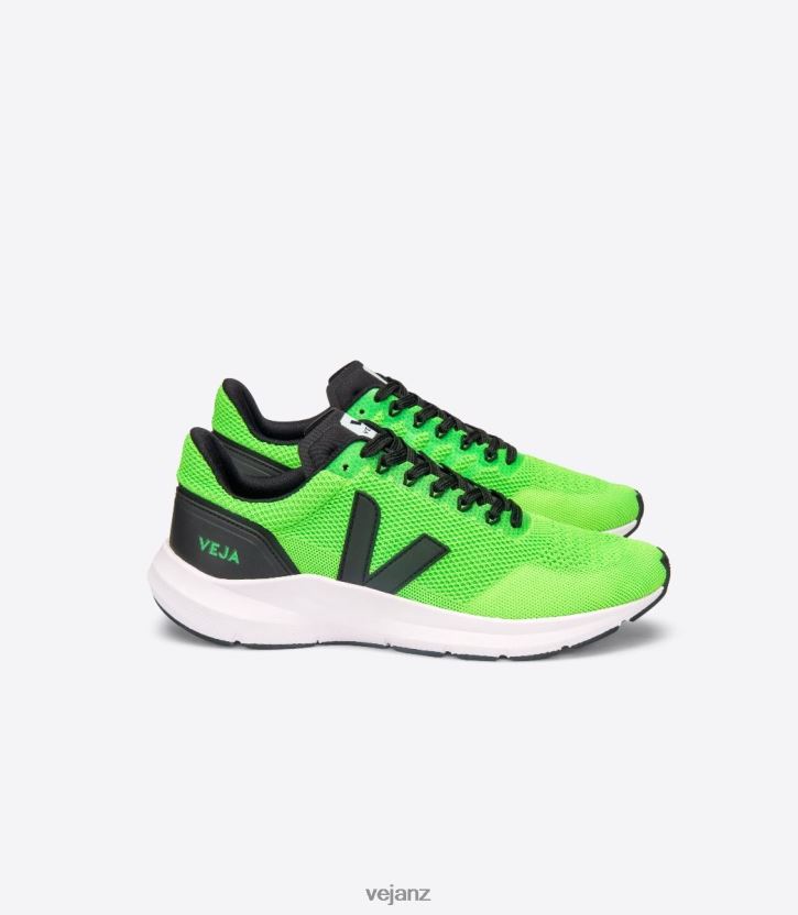 MARLIN V-KNIT VERT FLUO BLACK Men Veja D42FZB206 Shoes