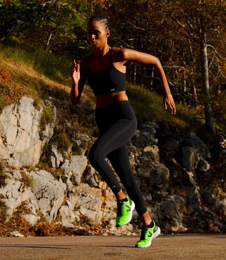 MARLIN V-KNIT VERT FLUO BLACK Men Veja D42FZB206 Shoes