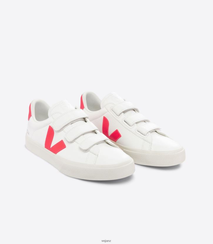 RECIFE CHROMEFREE LEATHER WHITE ROSE FLUO Men Veja D42FZB112 Shoes