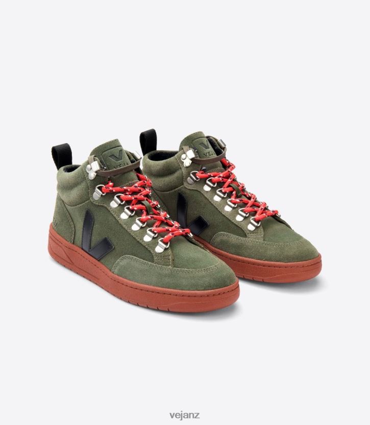 RORAIMA SUEDE OLIVE BLACK RUST SOLE Men Veja D42FZB120 Shoes