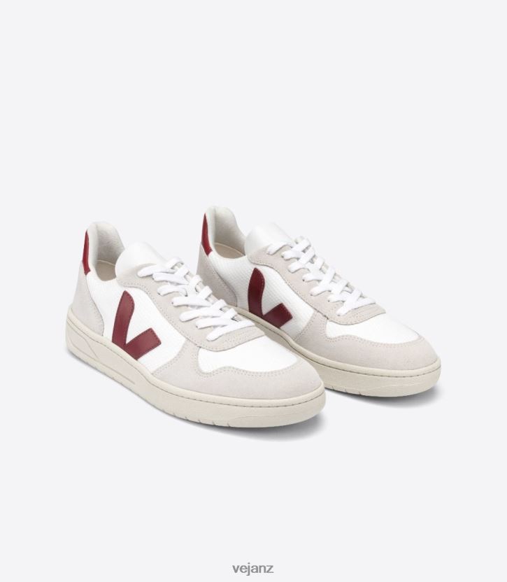 V-10 B-MESH WHITE NATURAL MARSALA Men Veja D42FZB57 Shoes