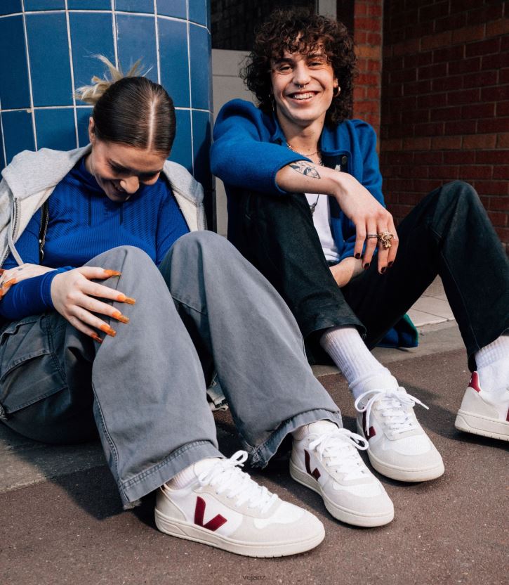 V-10 B-MESH WHITE NATURAL MARSALA Men Veja D42FZB57 Shoes