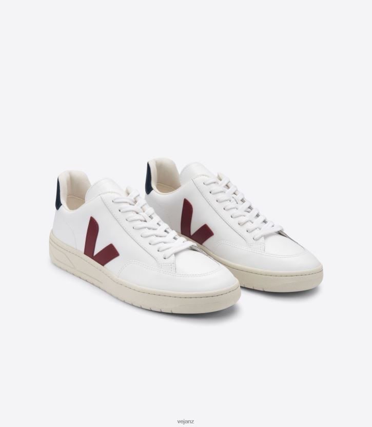 V-12 LEATHER WHITE MARSALA NAUTICO Men Veja D42FZB27 Shoes