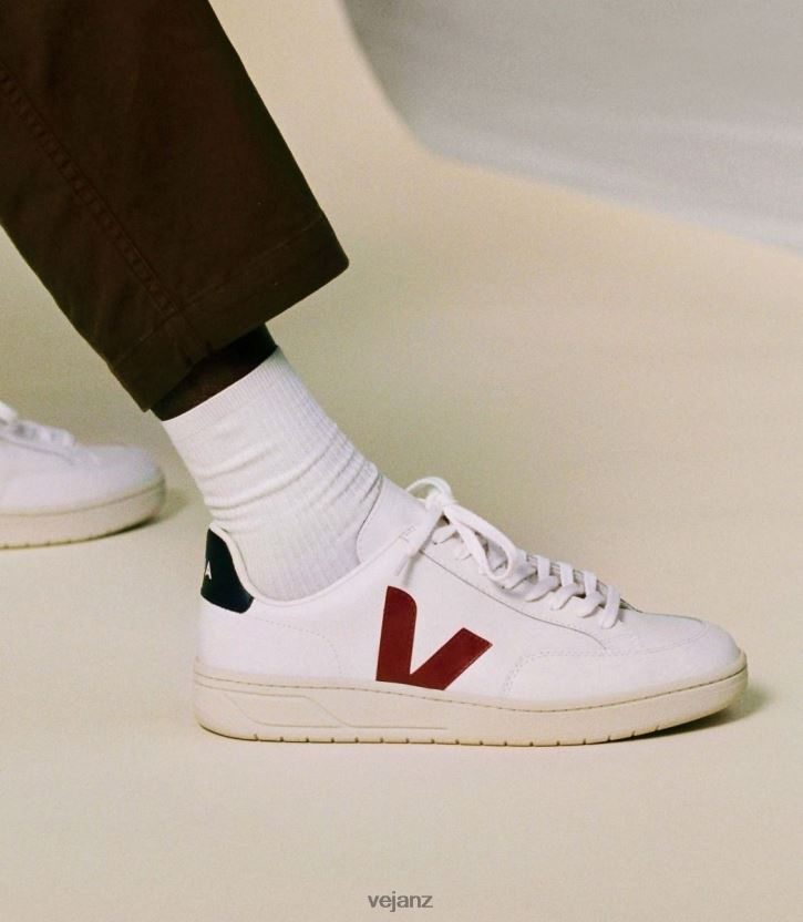 V-12 LEATHER WHITE MARSALA NAUTICO Men Veja D42FZB27 Shoes