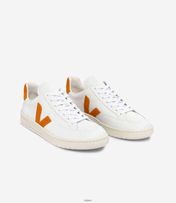 V-12 LEATHER WHITE PUMPKIN Men Veja D42FZB36 Shoes